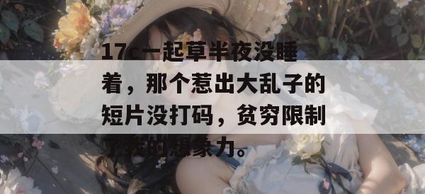 17c一起草半夜没睡着，那个惹出大乱子的短片没打码，贫穷限制了我的想象力。